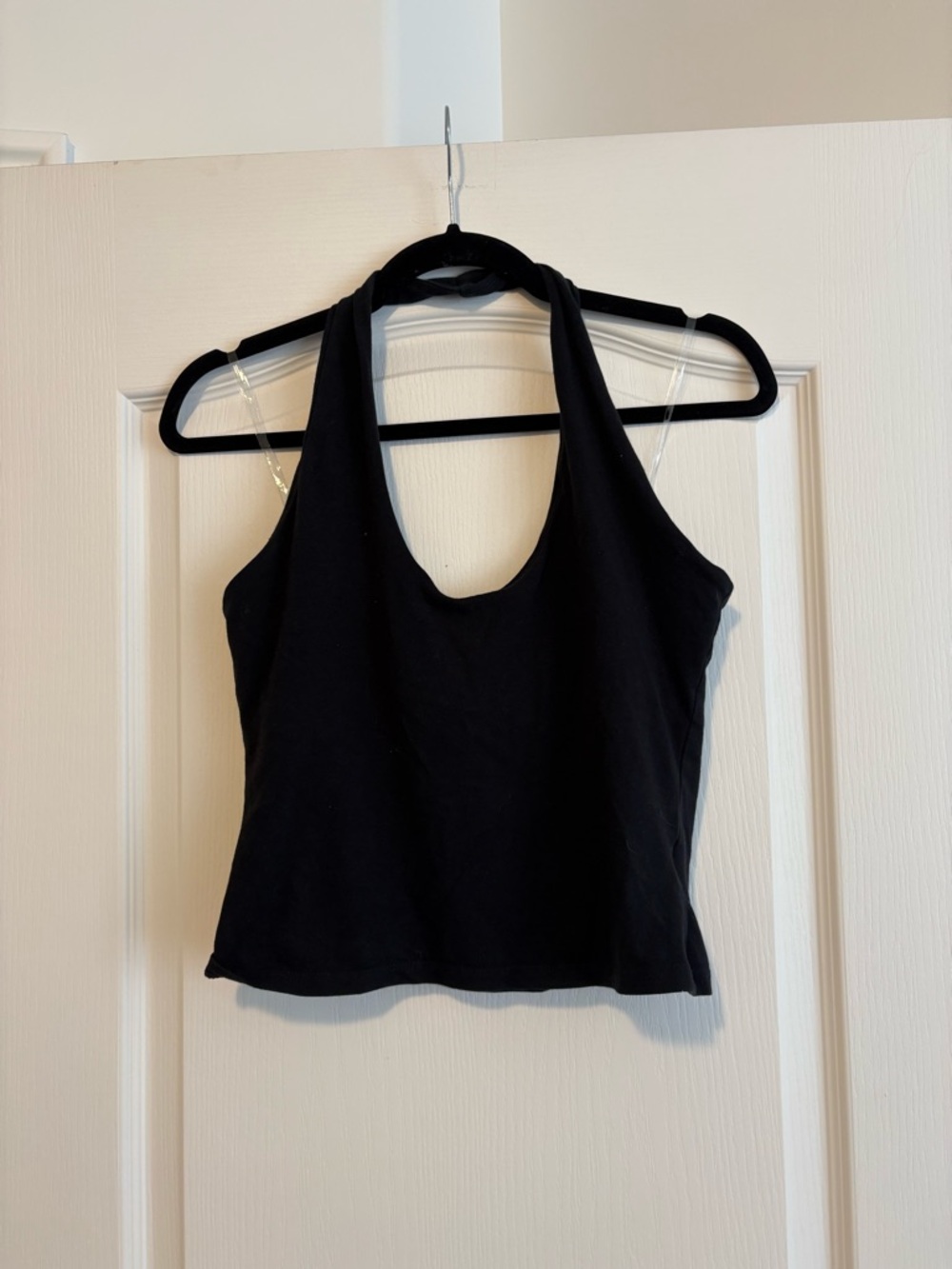 Black Halter Crop Top with built in Bra
